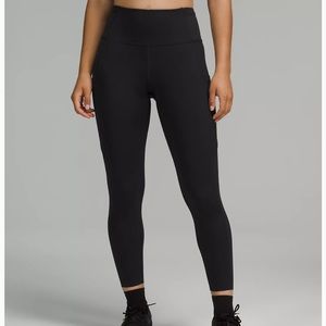 Lululemon black fast and free ‘28 size 4 leggings!
